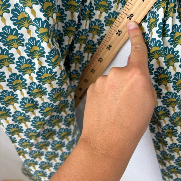 Anthropologie Maeve Patterned Green and Blue Jumpsuit - Picture 7 of 12